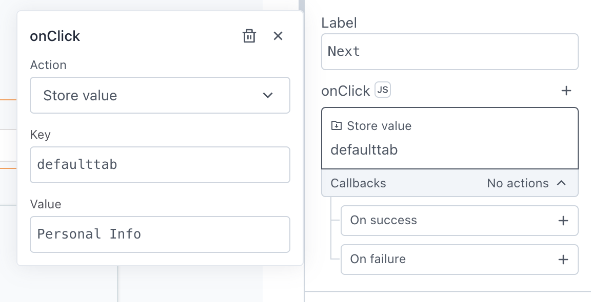 Configure Store value